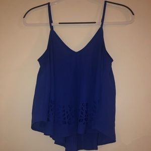 Purple flowy tank top